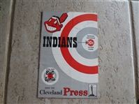 1952 St. Louis Browns at Cleveland Indians Scored Baseball Program---Satchel Paige on roster