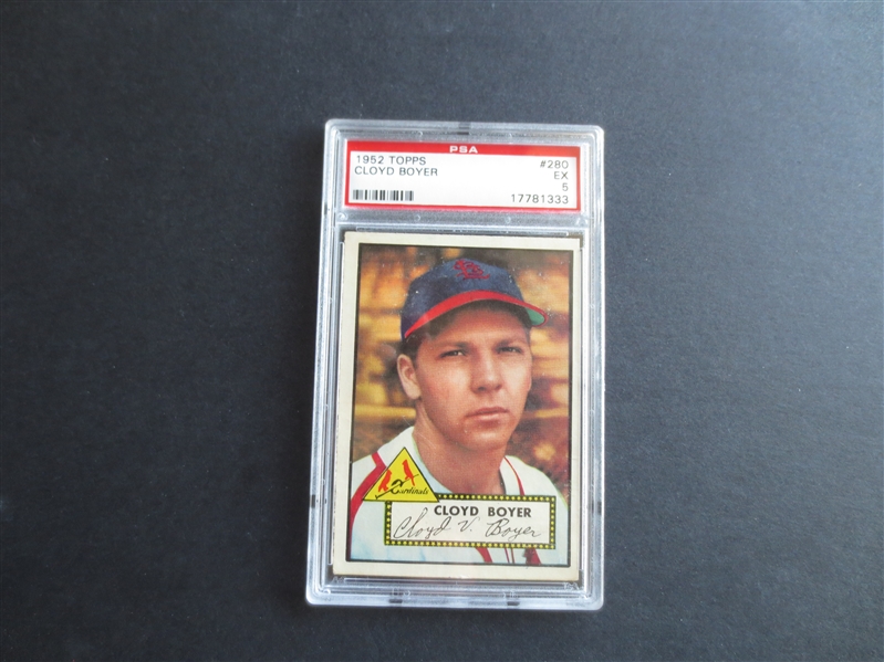 1952 Topps Cloyd Boyer PSA 5 EX Baseball Card #280