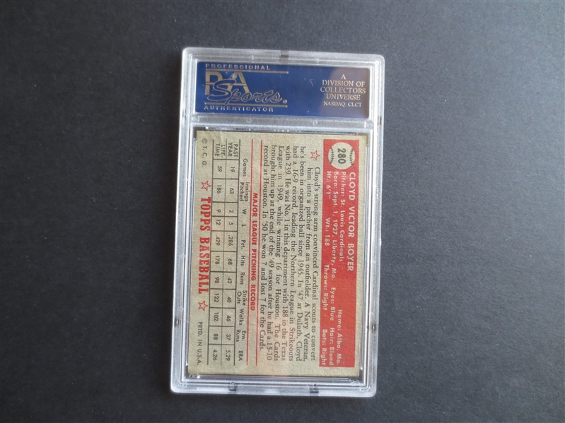 1952 Topps Cloyd Boyer PSA 5 EX Baseball Card #280