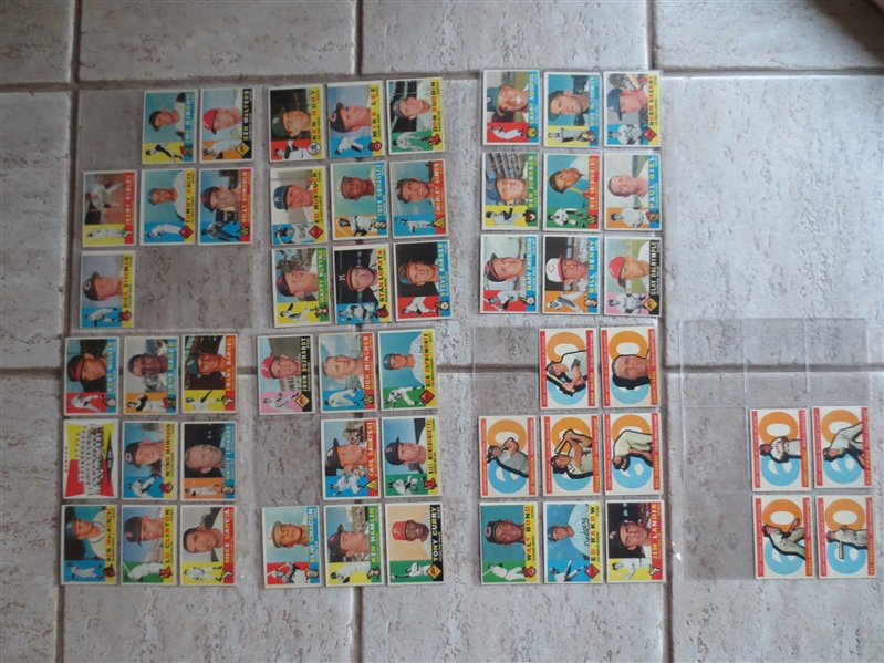 (50+) 1960 Topps High Number (#507-572) Baseball Cards in Very Nice Shape!