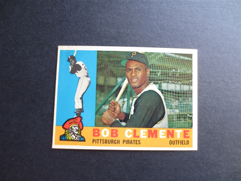 1960 Topps Bob Clemente Baseball Card in Beautiful Condition  #326