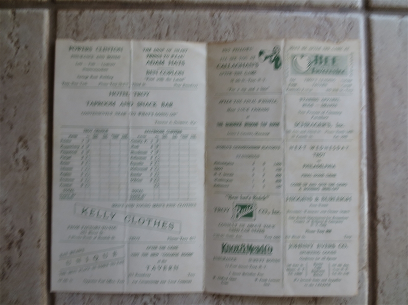 1940 Baltimore Clippers at Troy Celtics ABL Pro Basketball Playoff Unscored Program