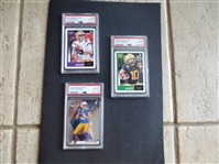 (13) Superstar PSA 10, 9, and 8 Sportscards with almost all ROOKIES: Kobe, Burrow, Trout, Brady, Herbert, Duncan