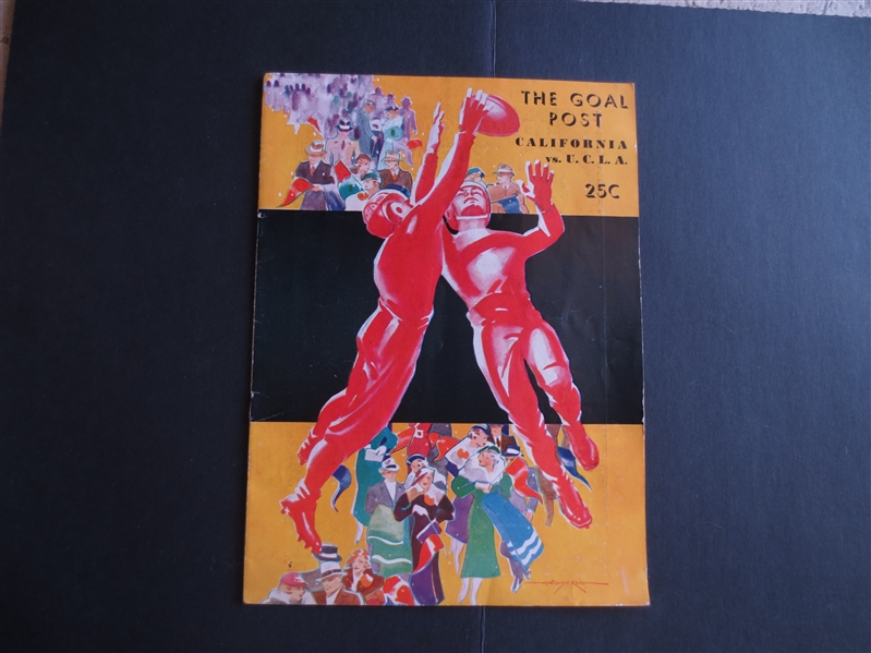 1935 University of California at UCLA Unscored Football Program