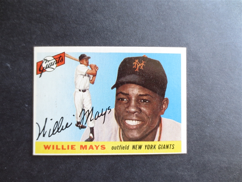 1955 Topps Willie Mays Baseball Card in beautiful condition #194