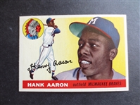 1955 Topps Hank Aaron Baseball Card #47 in beautiful condition but slight paper loss on back