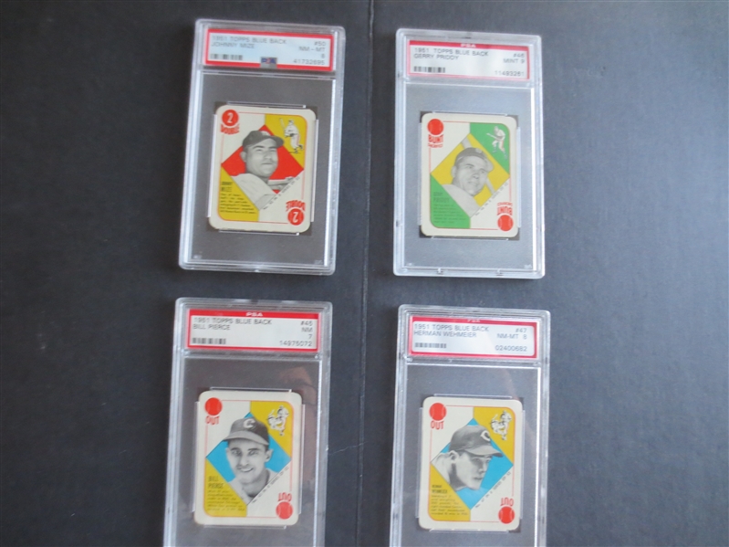 1951 Topps Blue Back Complete Set All PSA Graded 7.35  One of the Best Around!