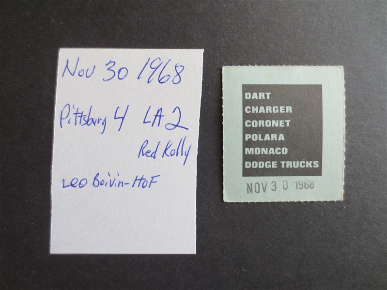 1968 Pittsburgh Penguins at Los Angeles Kings ticket