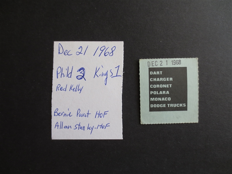 1968 Philadelphia Flyers at Los Angeles Kings ticket