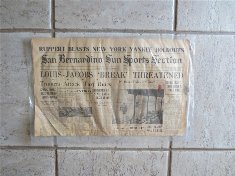 1937 Joe Louis Sports Section