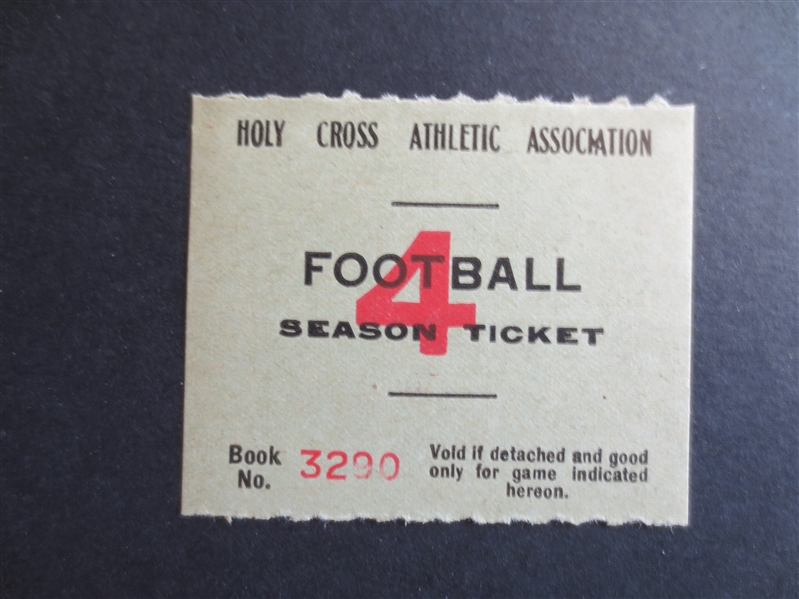 1918 Holy Cross Football Ticket