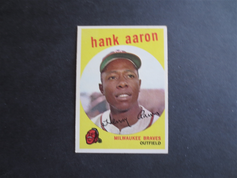 1959 Topps Hank Aaron Baseball Card in beautiful condition #380