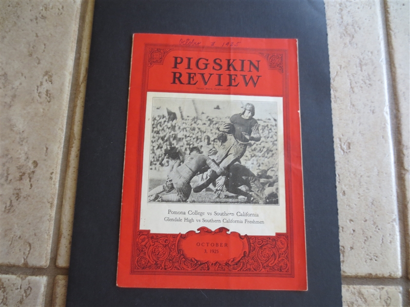 1925 USC vs. Pomona College Football Program---USC wins 80-0!