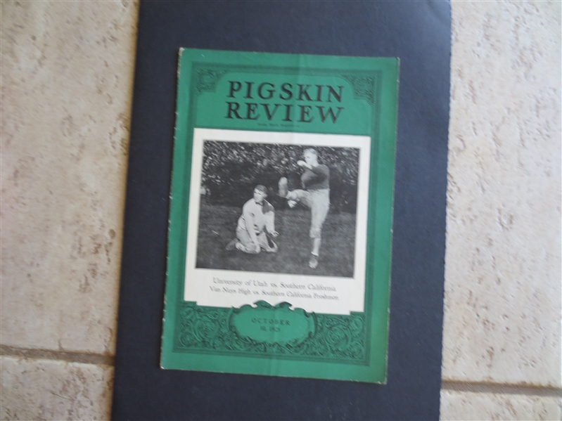 1925 USC vs. University of Utah Football Program---USC wins 28-2