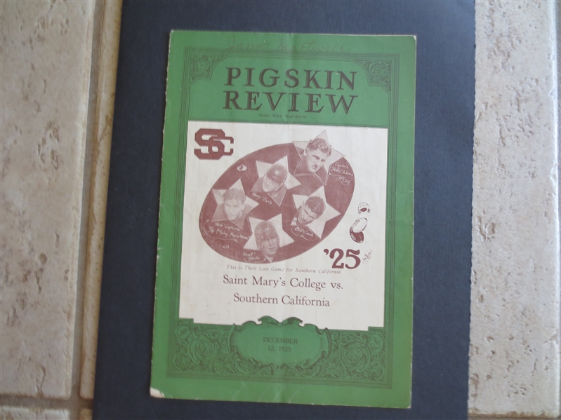 1925 USC vs. Saint Mary's College Football Program---USC wins 12-0