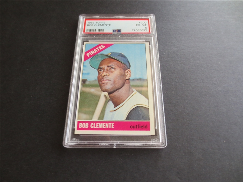 1966 Topps Bob Clemente PSA 6 EX-MT Baseball Card #300