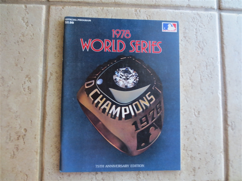 1978 World Series Baseball Program in great shape!