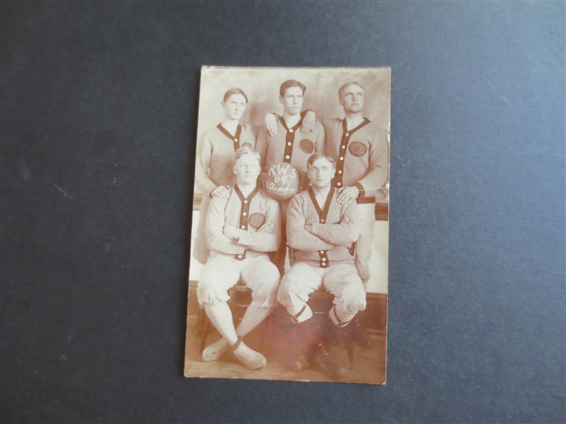 1909 RWS Academy Basketball Team Postcard