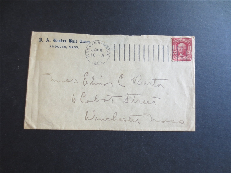 1904 Andover University (MASS.) Basket Ball Team Envelope 
