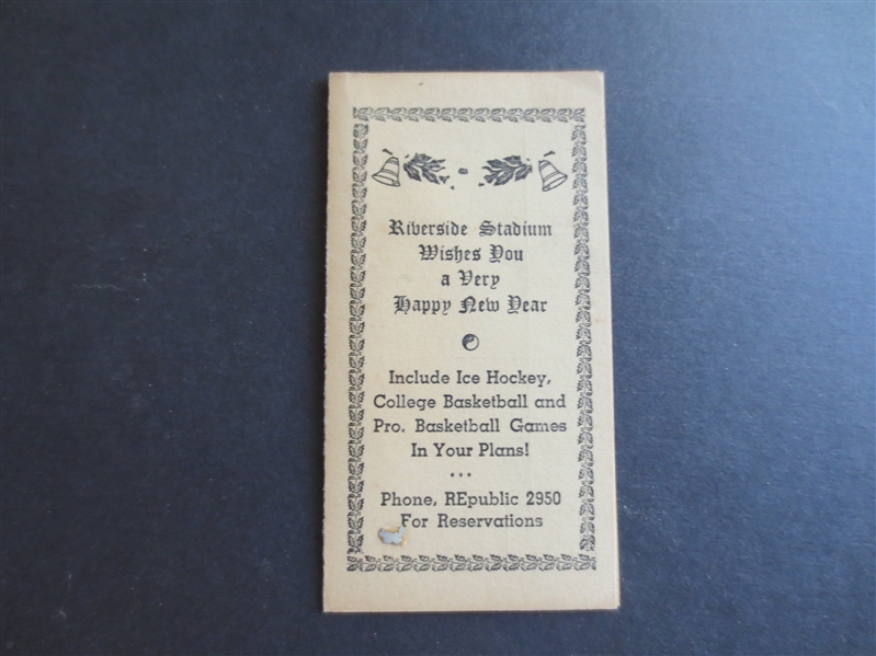1940-41 Washington Heurich Brewers ABL American Pro Basketball League Schedule + hockey and college basketball