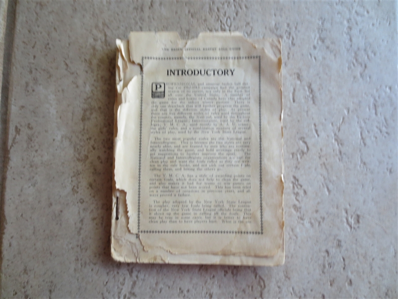 1912-13 Reach Official Basket Ball Guide---RARE in ANY Condition!