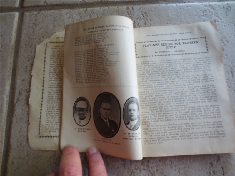 1912-13 Reach Official Basket Ball Guide---RARE in ANY Condition!