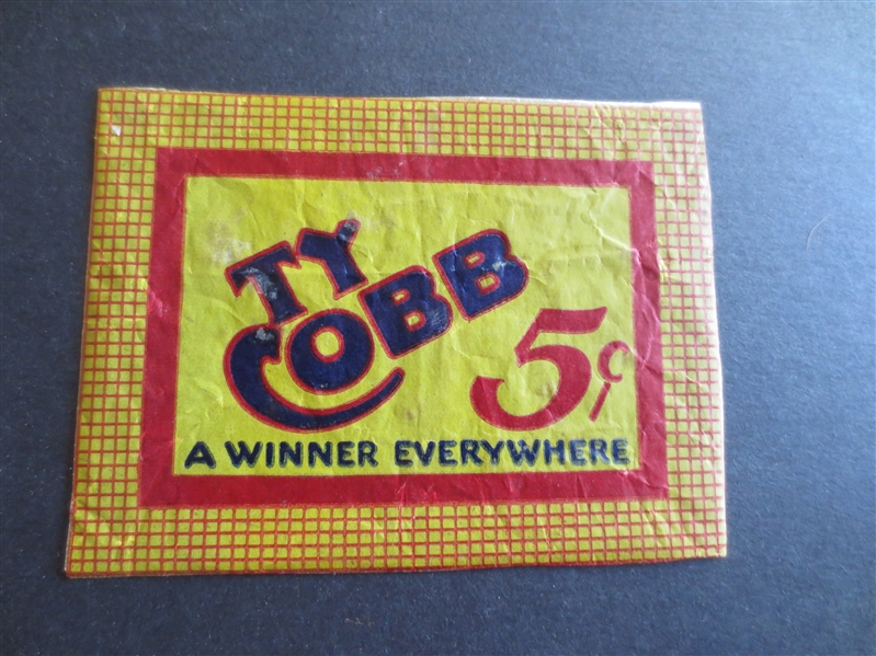 1920's-30's Ty Cobb Candy Wrapper 5c  Unusual!