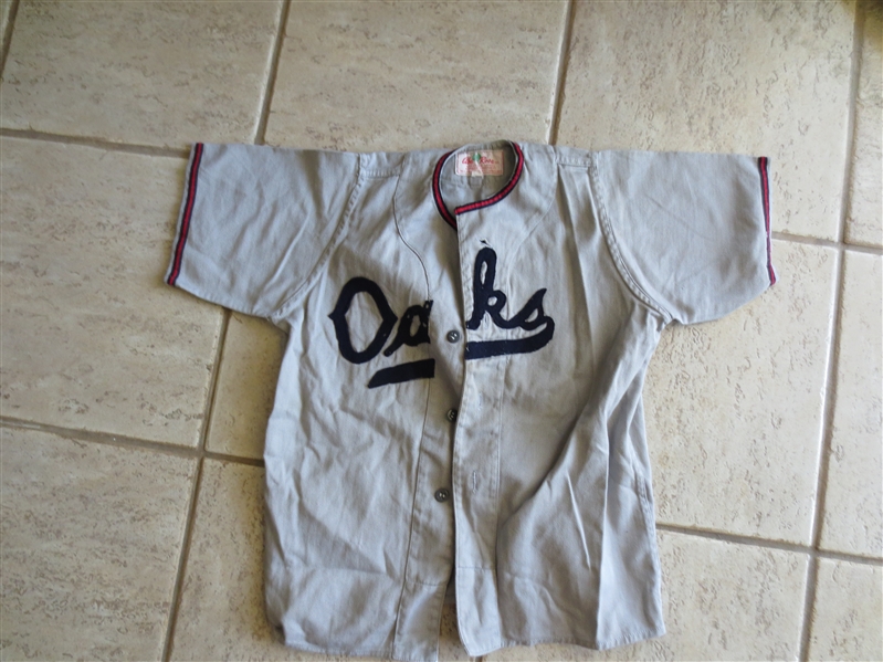 1950's Oakland Oaks PCL Childs (?) Jersey and Pants Made by Abe Rose