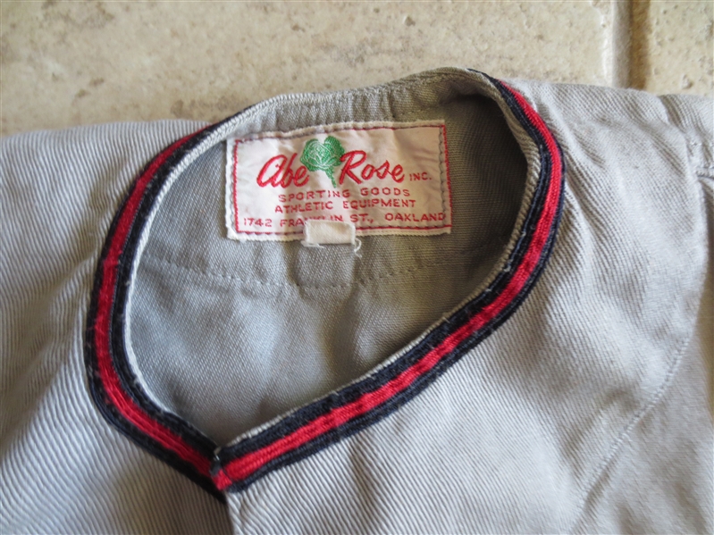 1950's Oakland Oaks PCL Childs (?) Jersey and Pants Made by Abe Rose