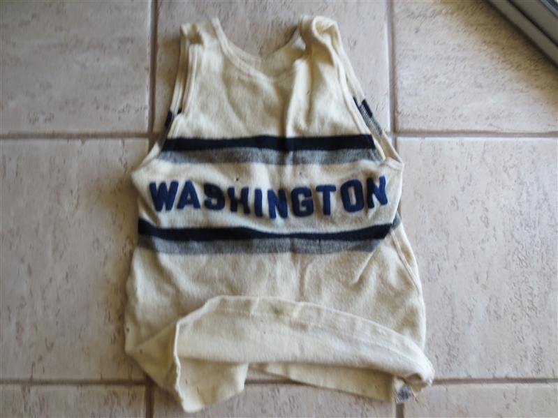 1920's Washington Palace Club ABL Pro Basketball Game Worn Jersey RARELY SEEN!  BELONGS IN THE HALL OF FAME!