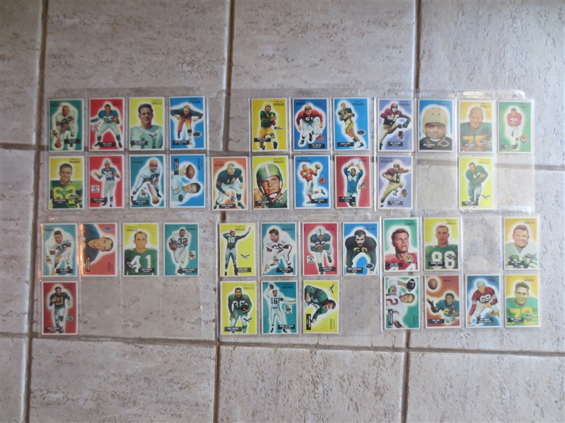 (78) different 1955 Bowman Football Cards #65-160 in Great Shape!  Half of the Set!