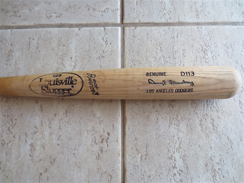 Darryl Strawberry Los Angeles Dodgers Game Used Uncracked Baseball Bat