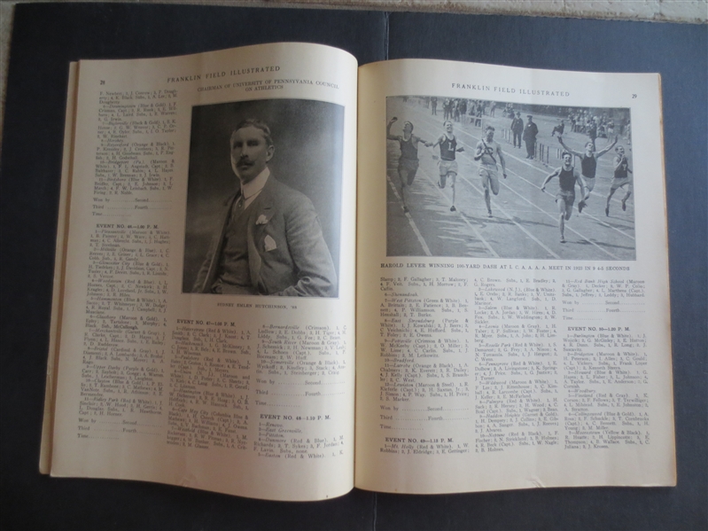 1924 30th Annual Relay Carnival Track and Field Program University of Pennsylvania