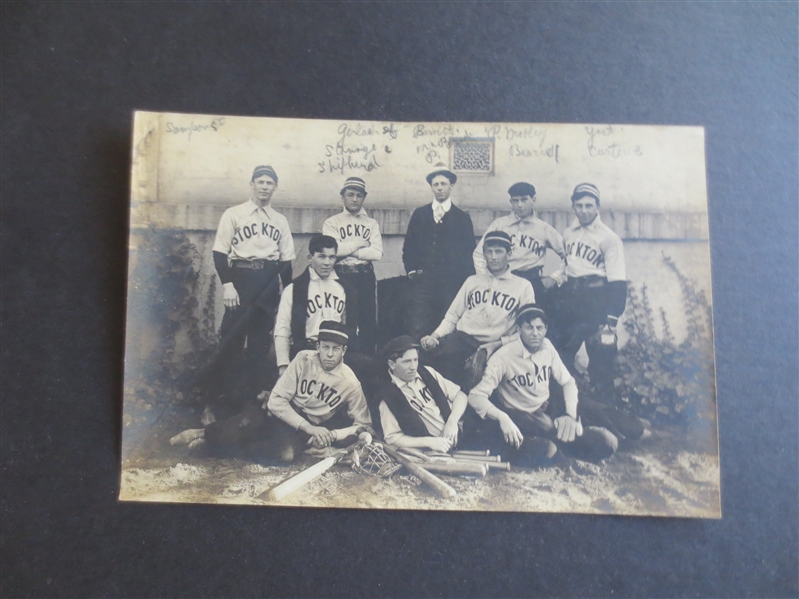 1903-05 Stockton Millers California State League Baseball Photo with Players Identified including Oscar Stanage who played in the Major leagues 5 x 7