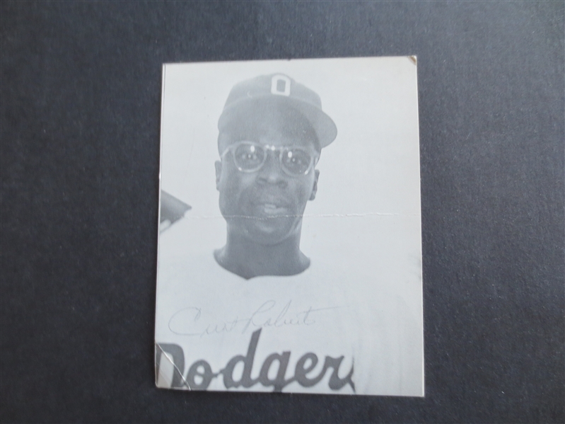 Autographed 1962 Omaha Dodgers Premium Baseball Photo of Curt Roberts RARE!