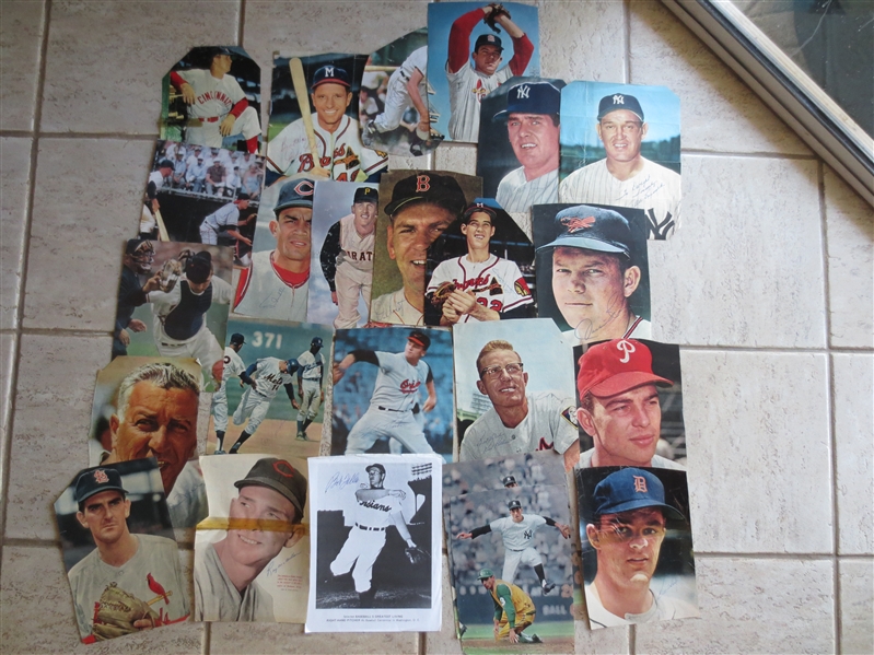 (85) Autographed Baseball Color Photos---most from 1950's-60's issues of Sport Magazine