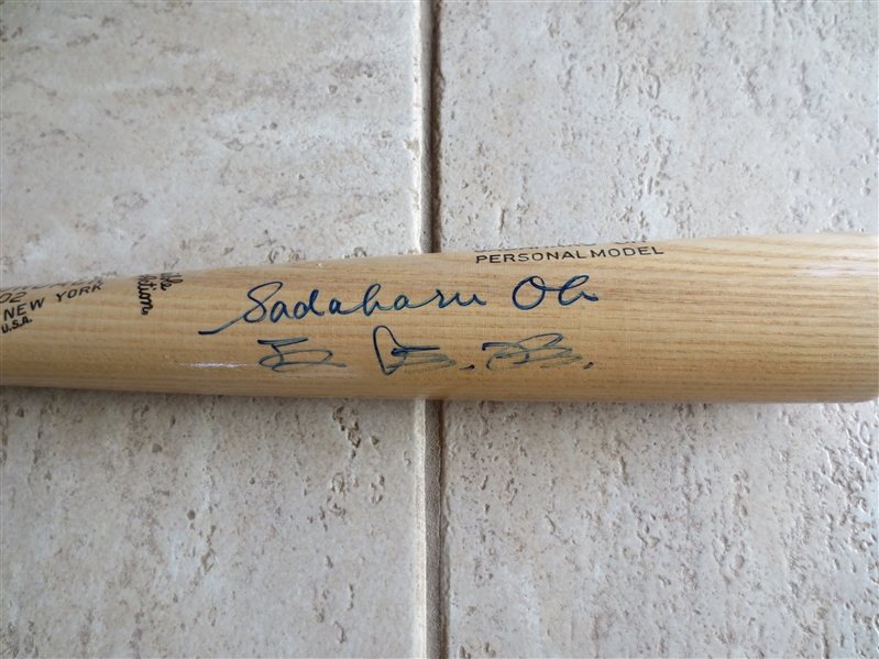Autographed Sadaharu Oh 868 Homeruns Adirondack Baseball Bat  WOW!