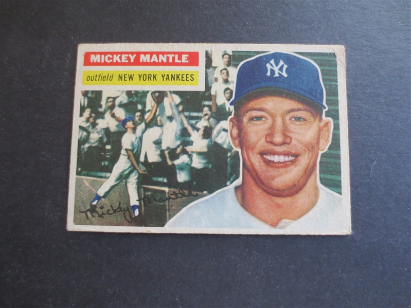 1956 topps Mickey Mantle Baseball Card in Affordable Condition #135