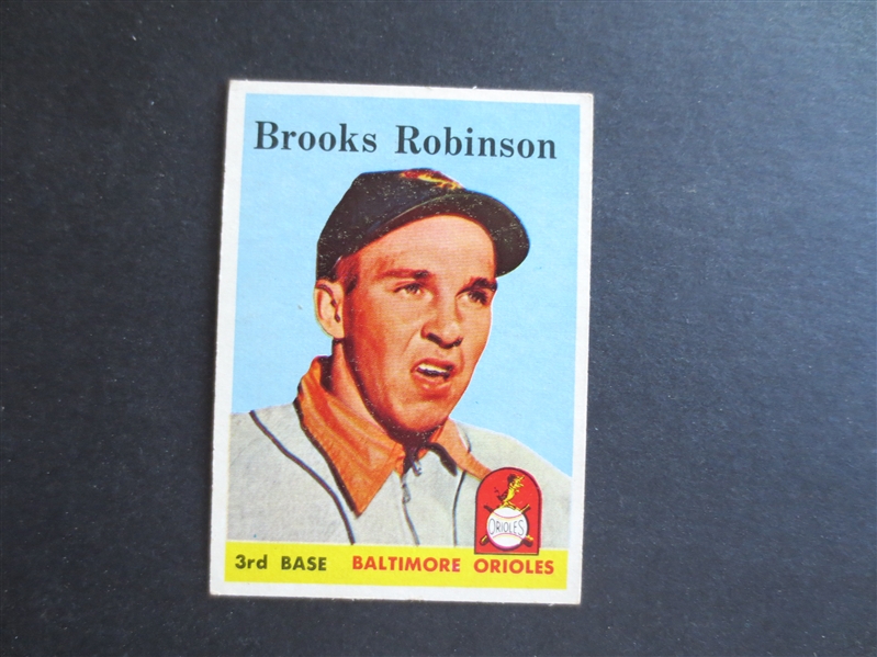 1958 Topps Brooks Robinson Baseball Card #307 in Great Shape!