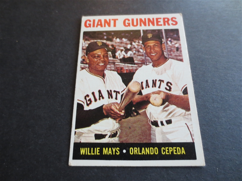 1964 Topps Giant Gunners Willie Mays/Orlando Cepeda Baseball Card #306