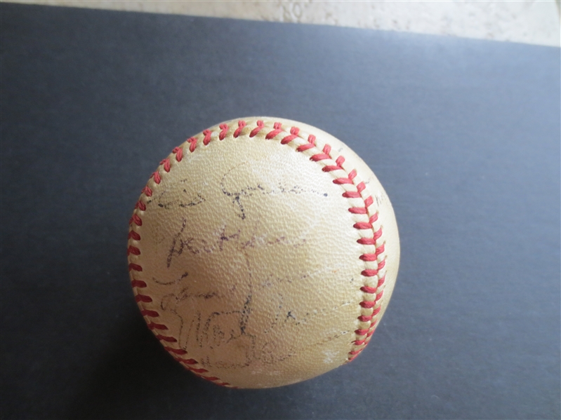 Autographed 1949 New York Giants Baseball with 19 signatures including Hank Thompson