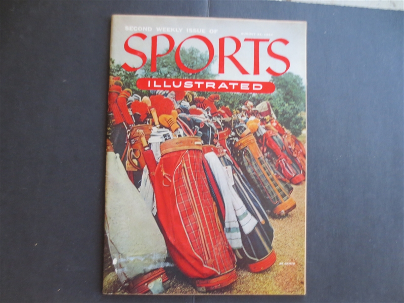 1954 2nd Issue Ever of Sports Illustrated with Baseball Cards Insert  Very nice shape!