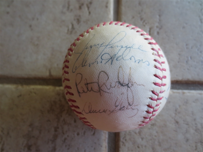 Autographed 1970's Minnesota Twins Baseball #3 with 22 Signatures including Smalley, Goltz, Zahn