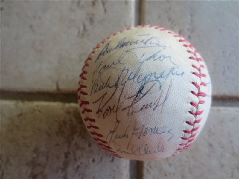 Autographed 1970's Minnesota Twins Baseball #3 with 22 Signatures including Smalley, Goltz, Zahn