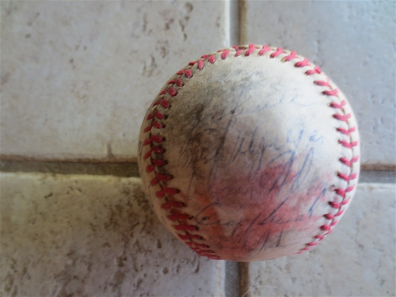 Autographed 1970's Minnesota Twins Baseball #5 with 23 signatures including Oliva, Aguirre, Smalley, Goltz