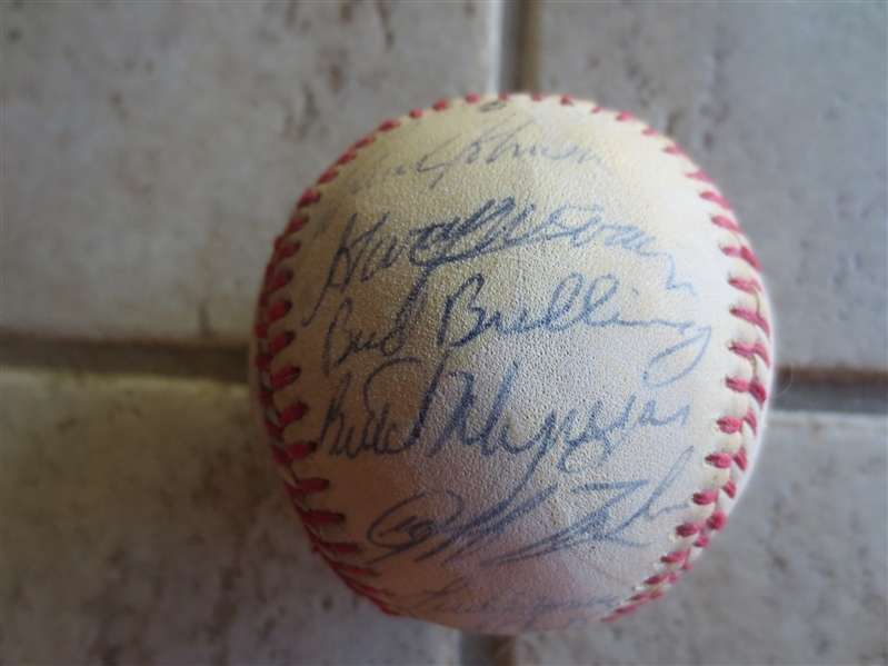 Autographed 1970's Minnesota Twins Baseball #5 with 23 signatures including Oliva, Aguirre, Smalley, Goltz