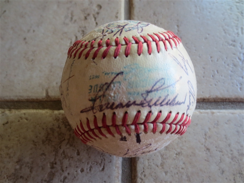 Autographed 1970's Minnesota Twins Baseball #1 with 27 Signatures including Killebrew, Oliva, Carew, Perry, Kaat