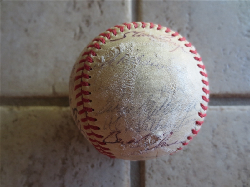 Autographed 1970's Minnesota Twins Baseball #1 with 27 Signatures including Killebrew, Oliva, Carew, Perry, Kaat