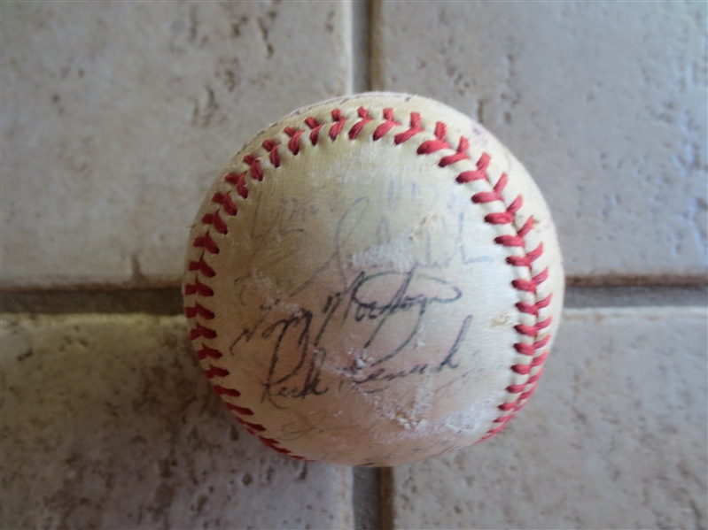 Autographed 1970's Minnesota Twins Baseball #1 with 27 Signatures including Killebrew, Oliva, Carew, Perry, Kaat