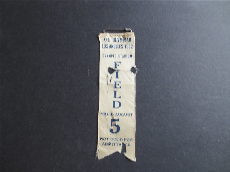 1932 Olympics Los Angeles Ribbon